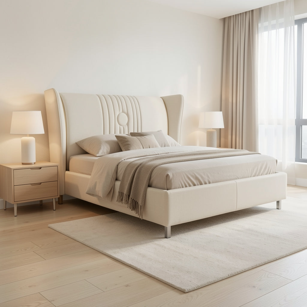 Modern Bed (DYGD611) in soft oak daylight