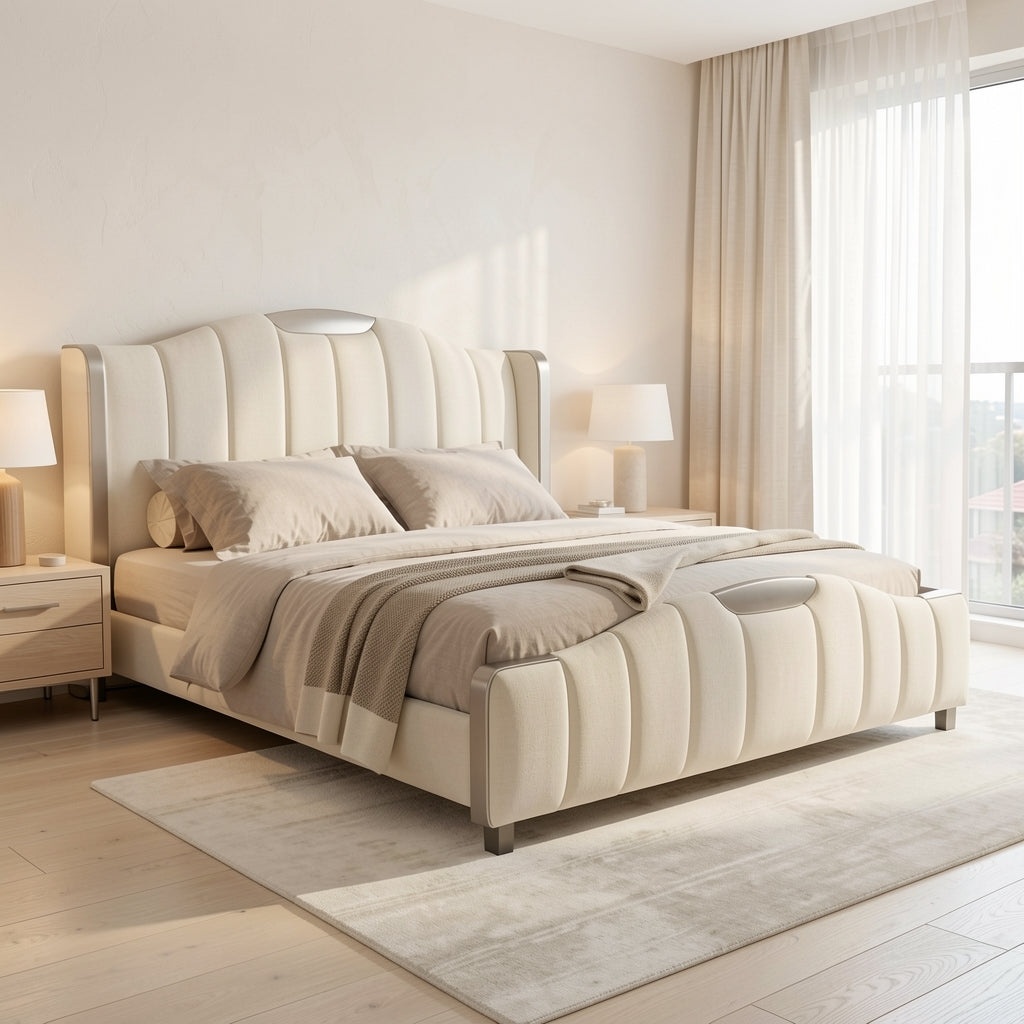 Tufted Bed (DYGD612) in soft oak daylight