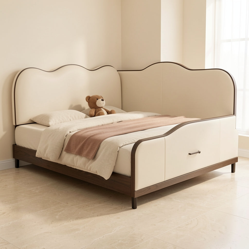 White Kids Bed (DYLX27升降款) in right