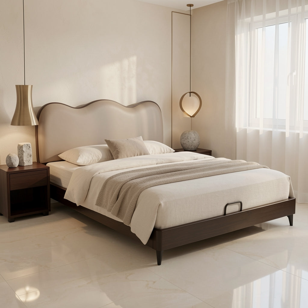 White Kids Bed (DYLX27升降款) in marble bronze