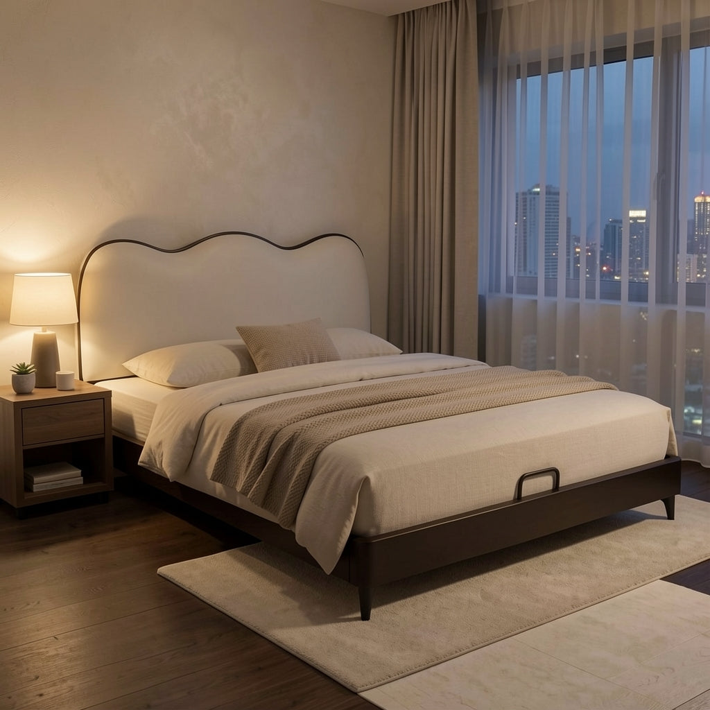 White Kids Bed (DYLX27升降款) in urban dusk