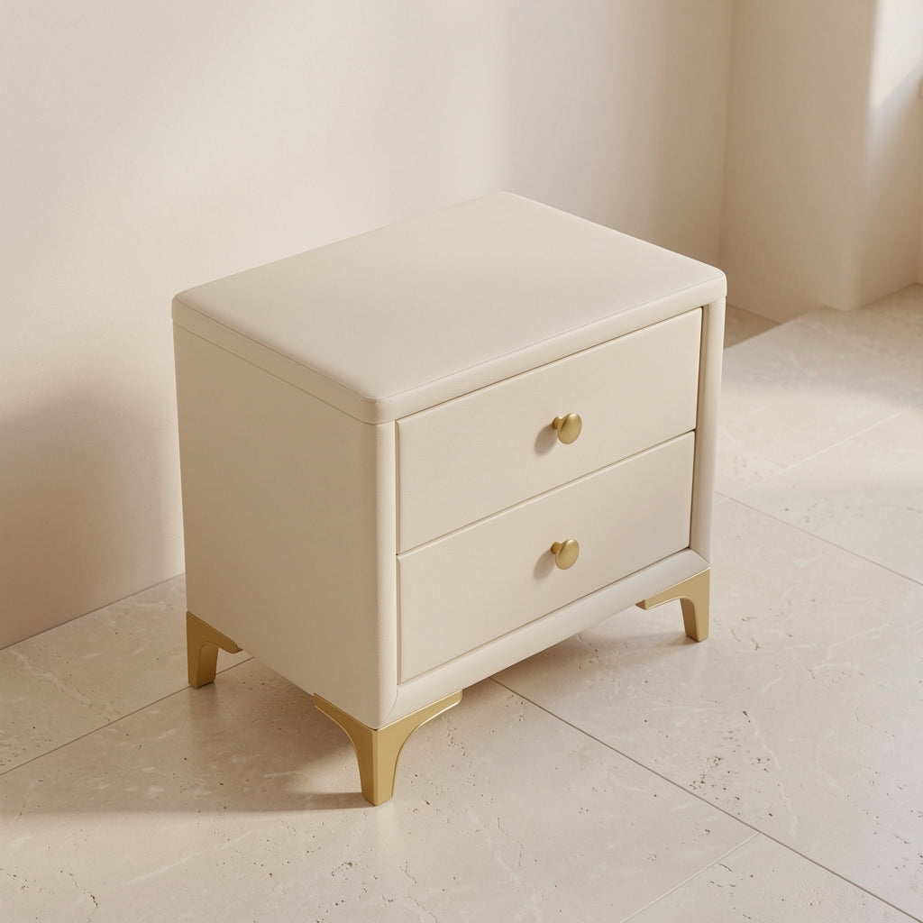White Bedside Table (DYLXD131) in elevated