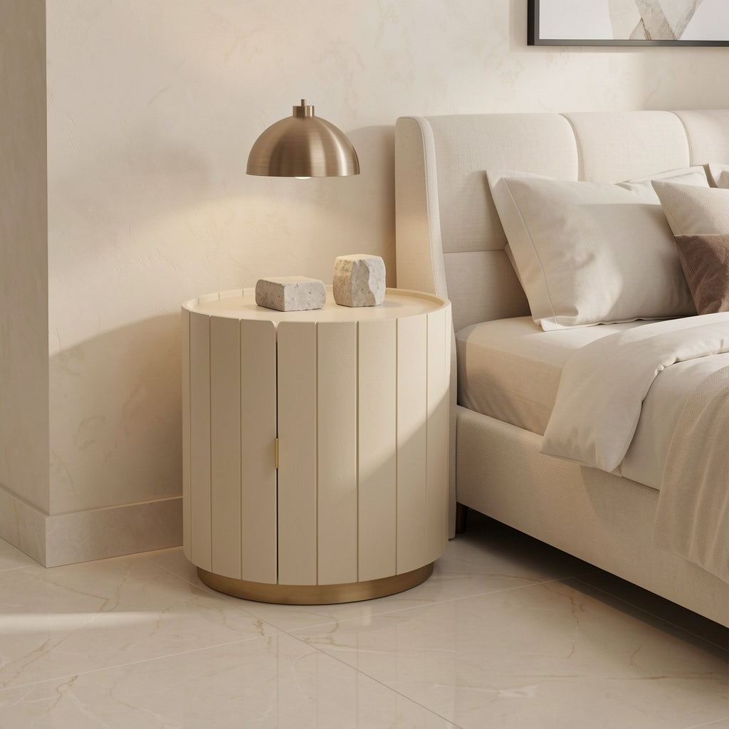 Compact Bedside Table (DYKJ20) in marble bronze