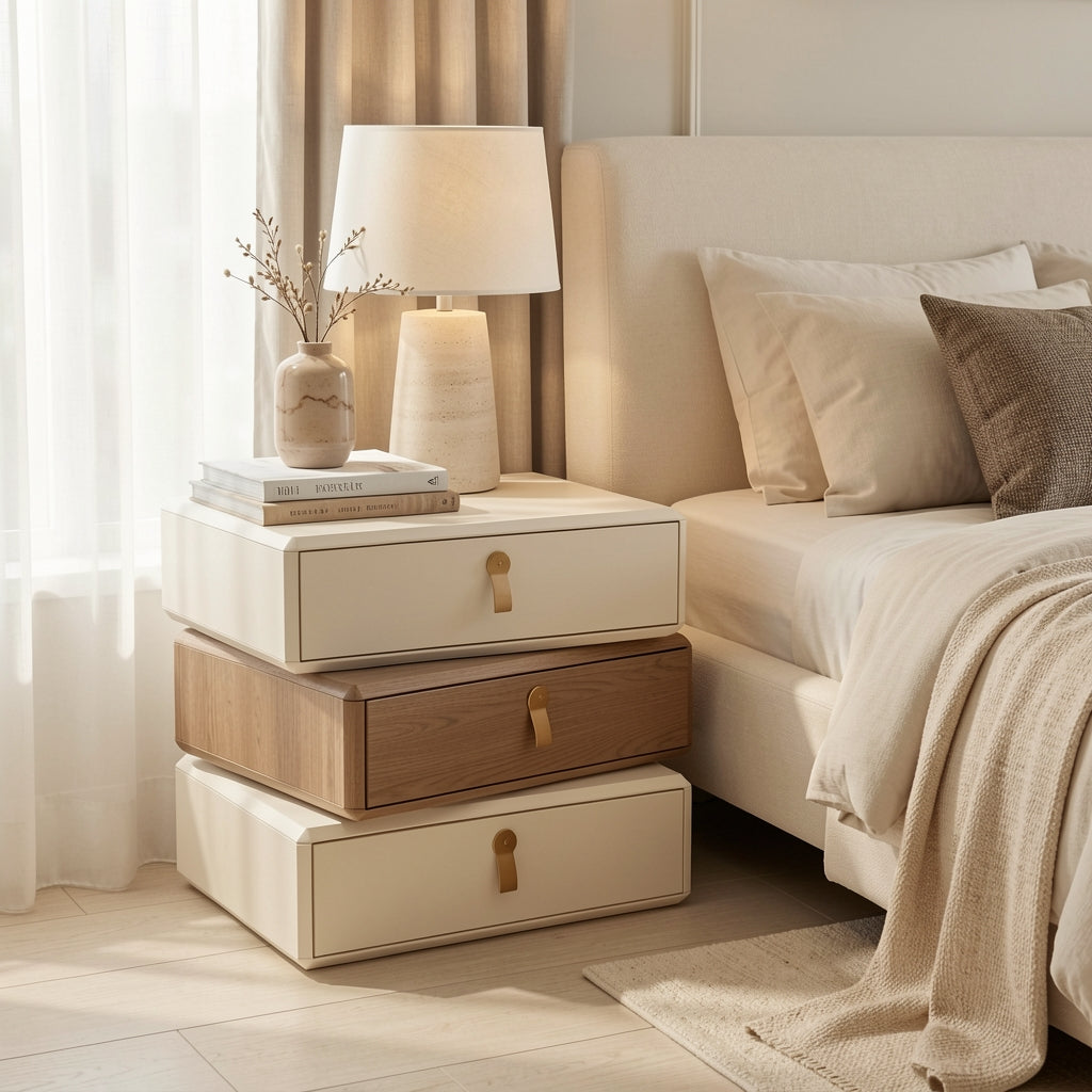Refined Bedside Table (DY9699) in home staged