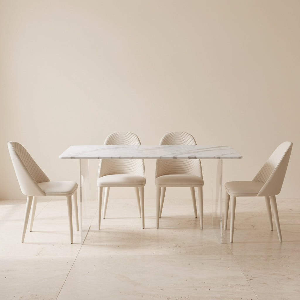 White Dining Table (DYBJ124) in front
