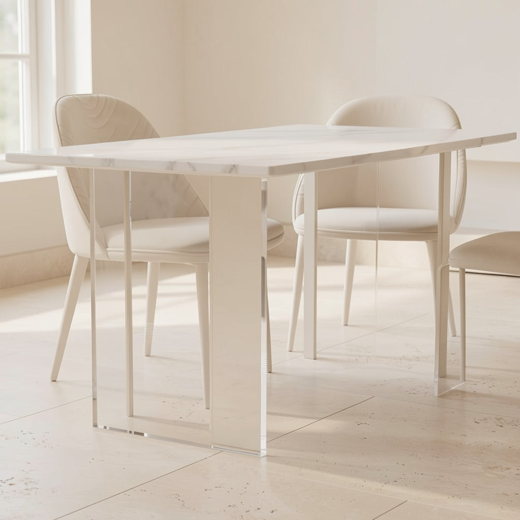 White Dining Table (DYBJ124) in low