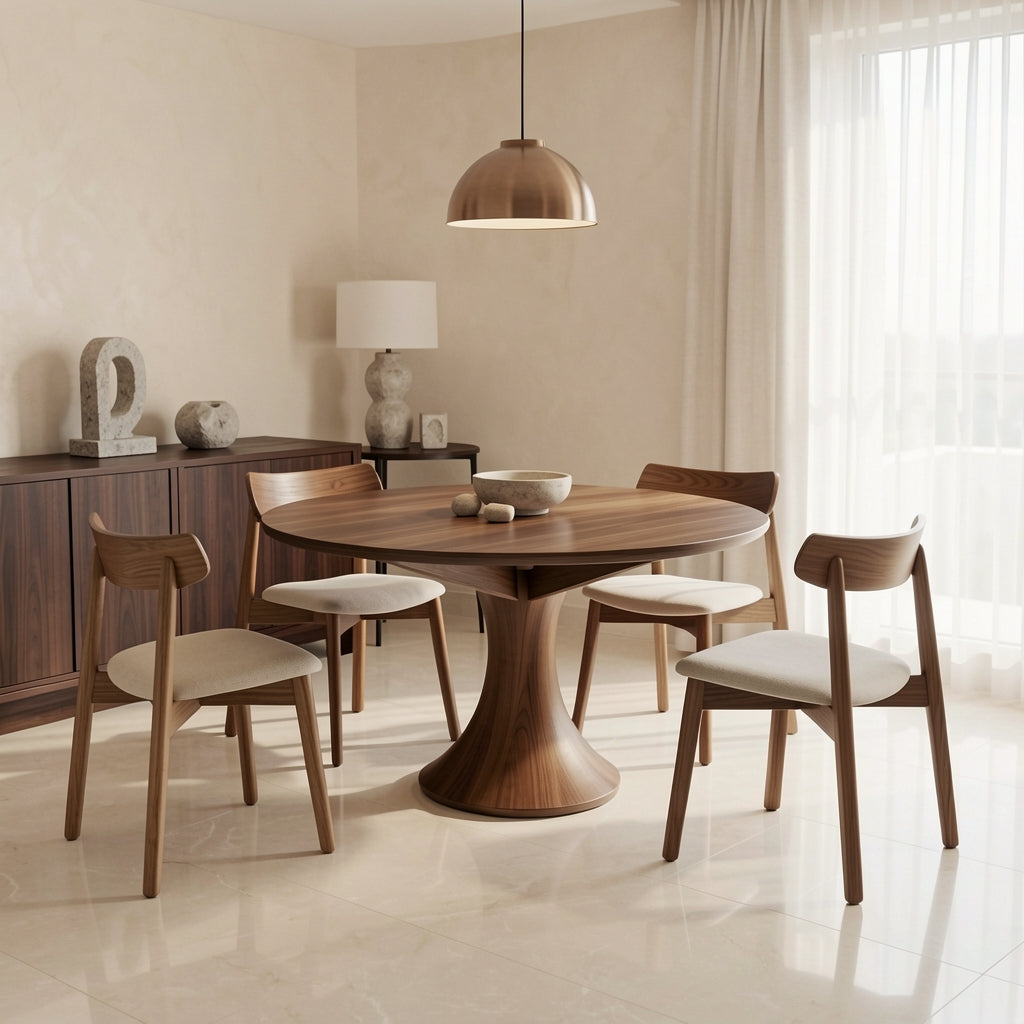 Round Dining Table (DY0Y019) in marble bronze