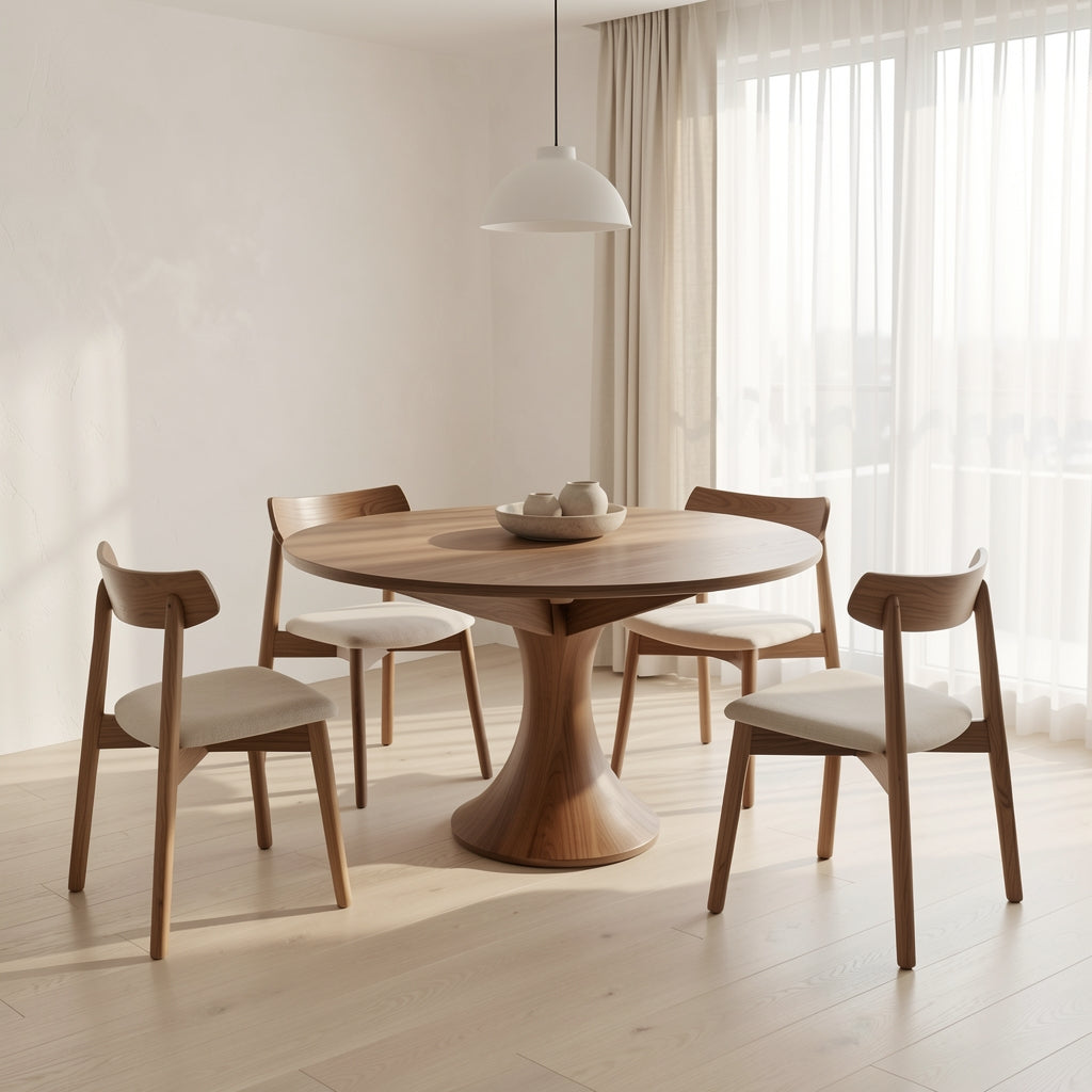 Round Dining Table (DY0Y019) in soft oak daylight