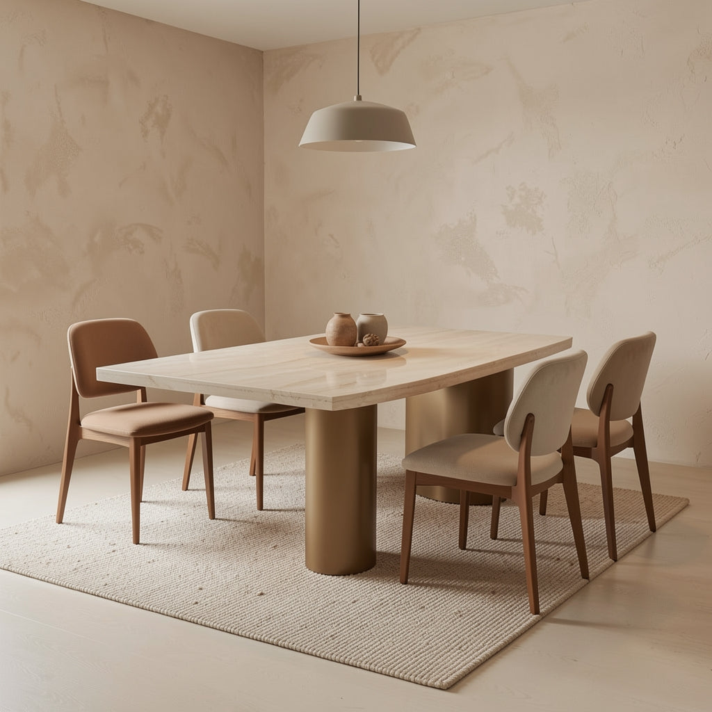 Oval Dining Table (DYJ1135) in tonal taupe cocoon