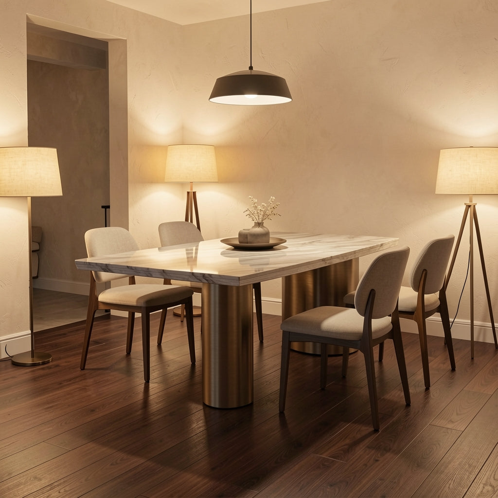 Oval Dining Table (DYJ1135) in warm evening walnut