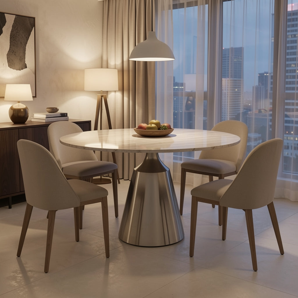 Round Dining Table (DYJ0131) in urban dusk