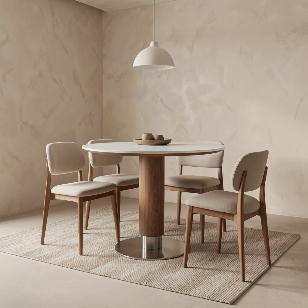Compact Dining Table (DY04) in tonal taupe cocoon