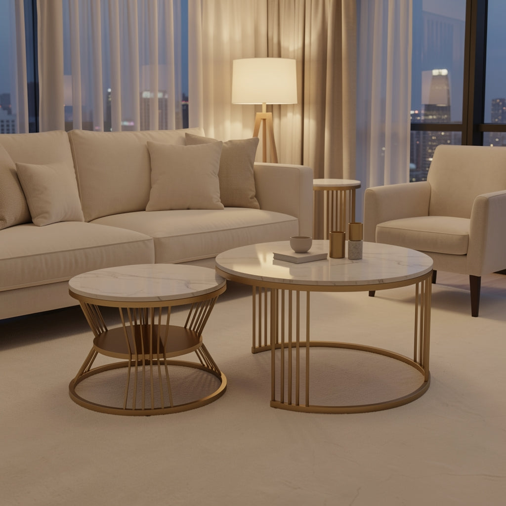 Round Coffee Table (小蛮腰) in urban dusk