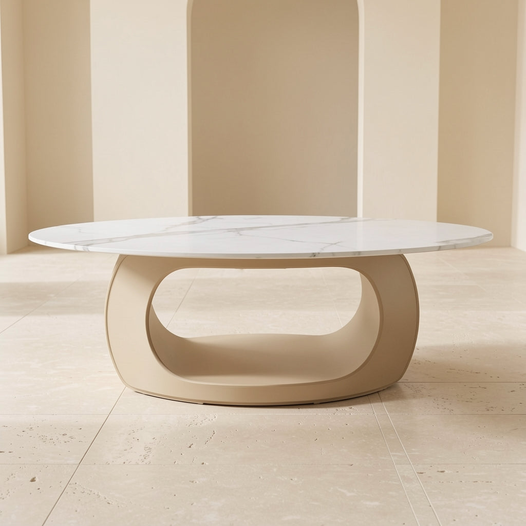 Curved Coffee Table (DYJ0417) in back