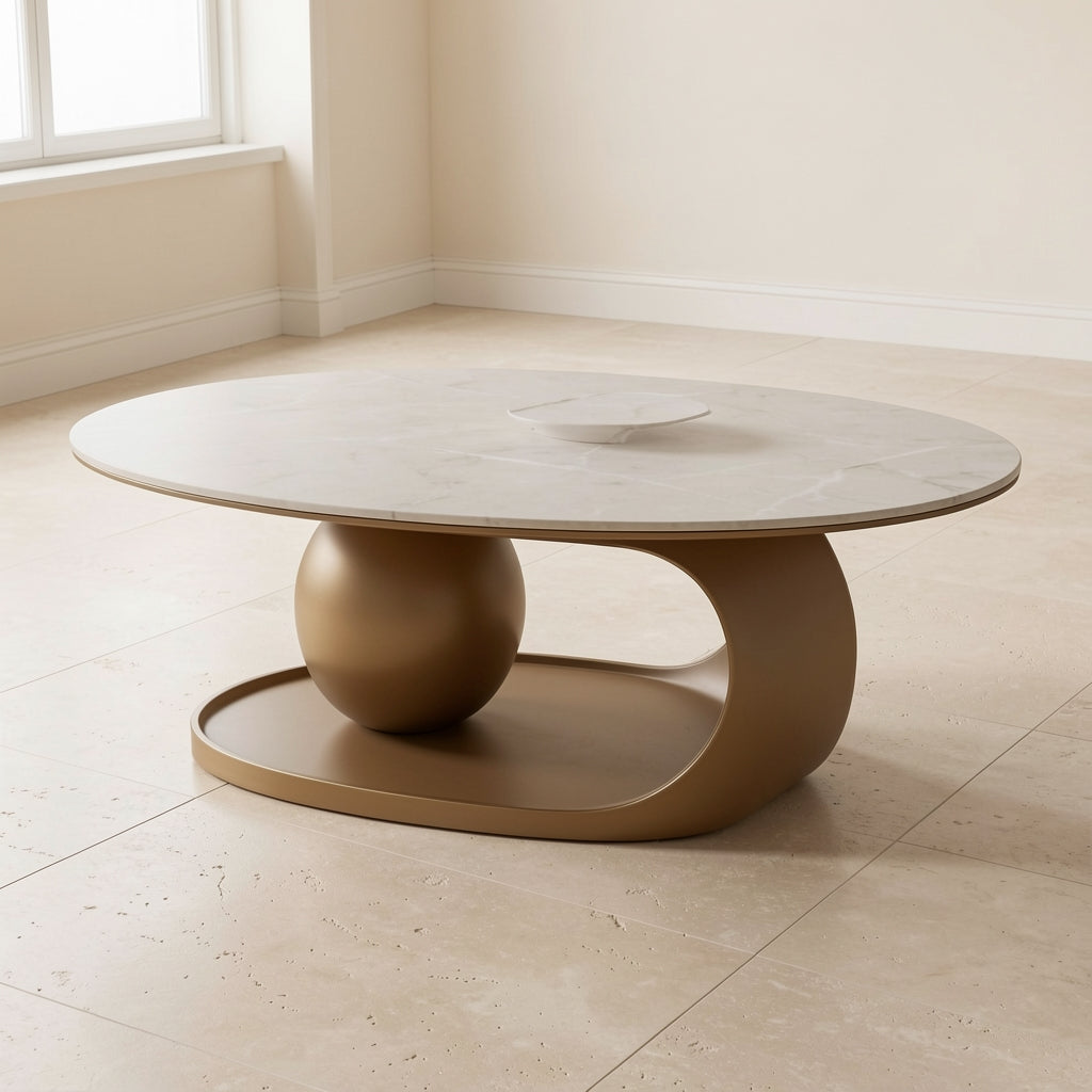 Curved Coffee Table (DYJ0417) in elevated