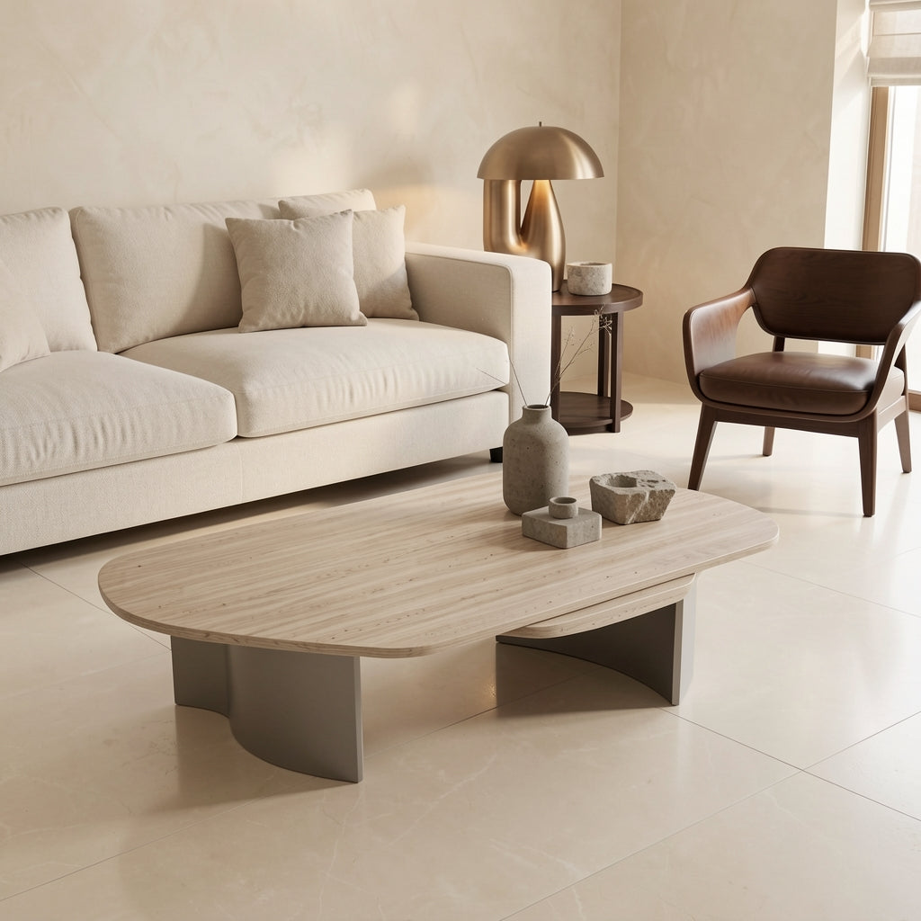 Unique Coffee Table (DYJJ0495) in marble bronze