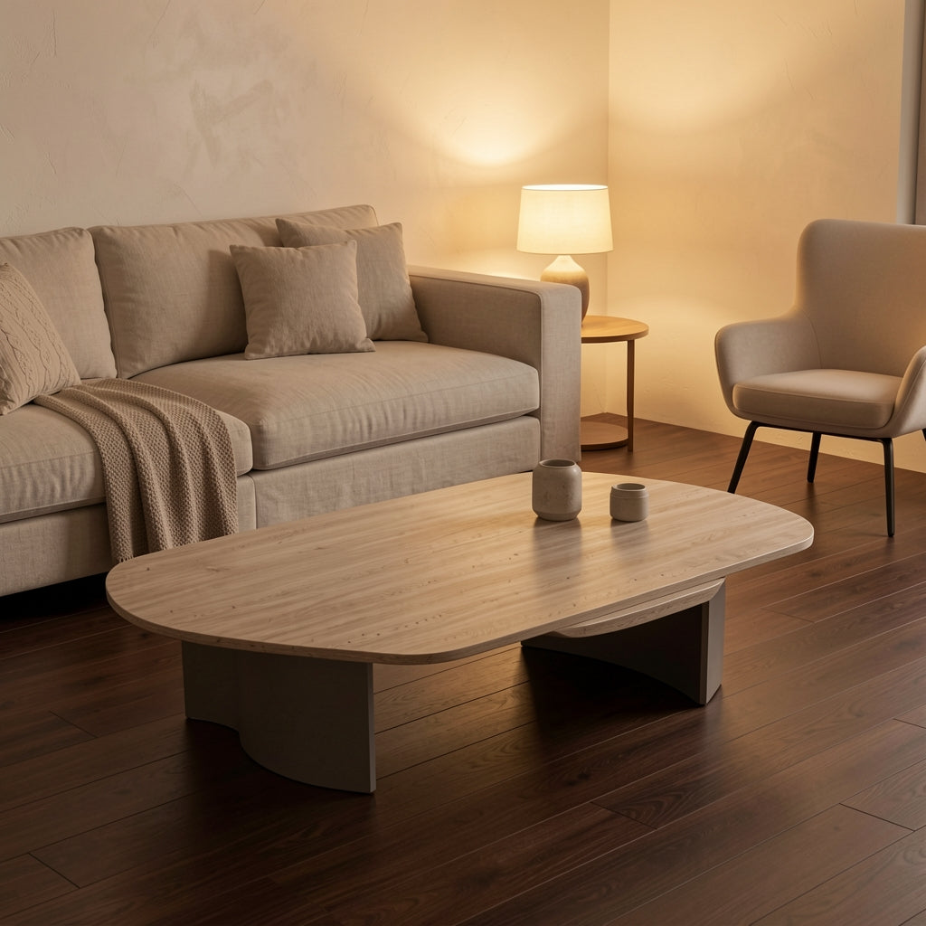 Unique Coffee Table (DYJJ0495) in warm evening walnut