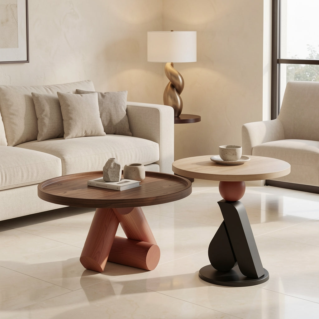 Small Coffee Table (DYM13) in marble bronze