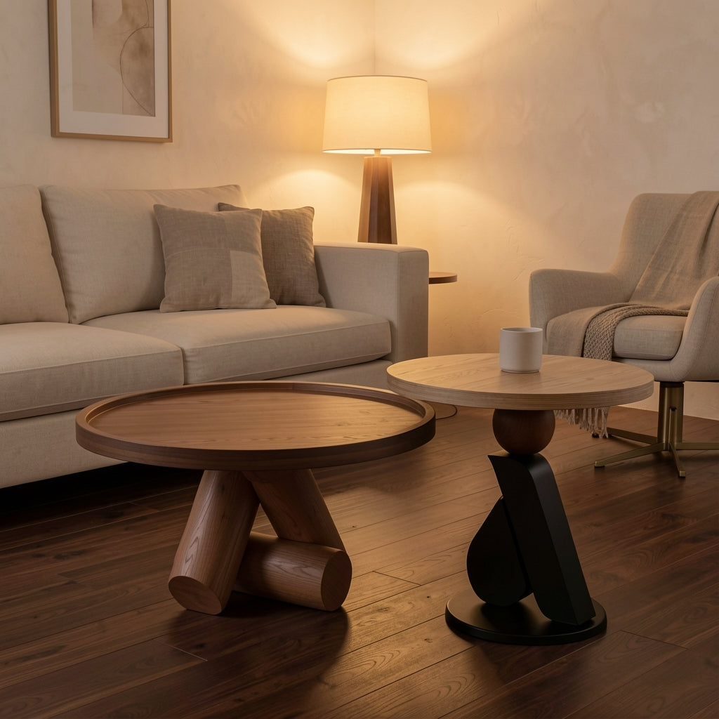 Small Coffee Table (DYM13) in warm evening walnut