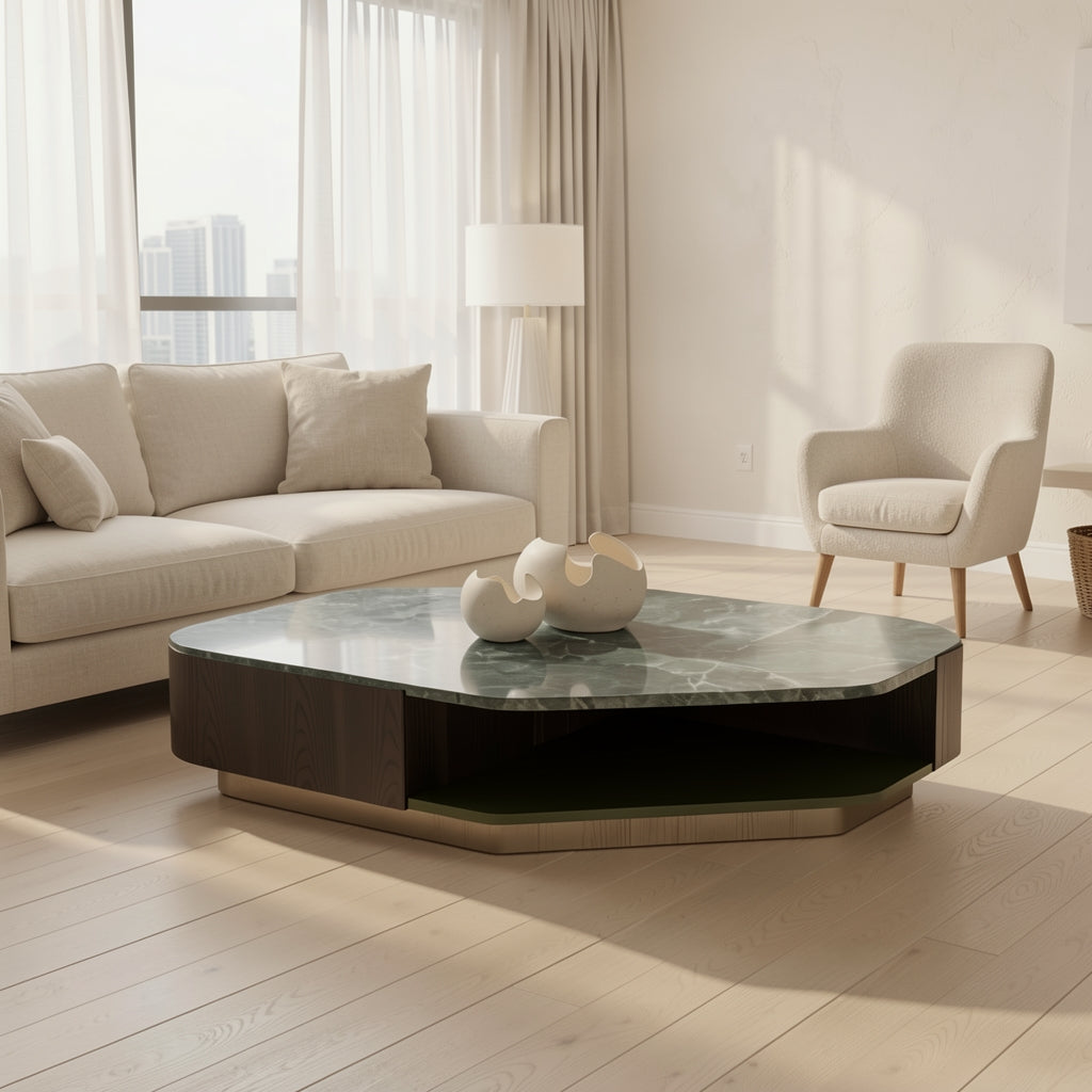 Green Coffee Table (DYJ2520) in soft oak daylight