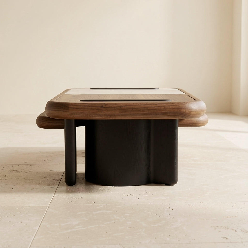 Rotating Black Coffee Table (DYJS2543) in back