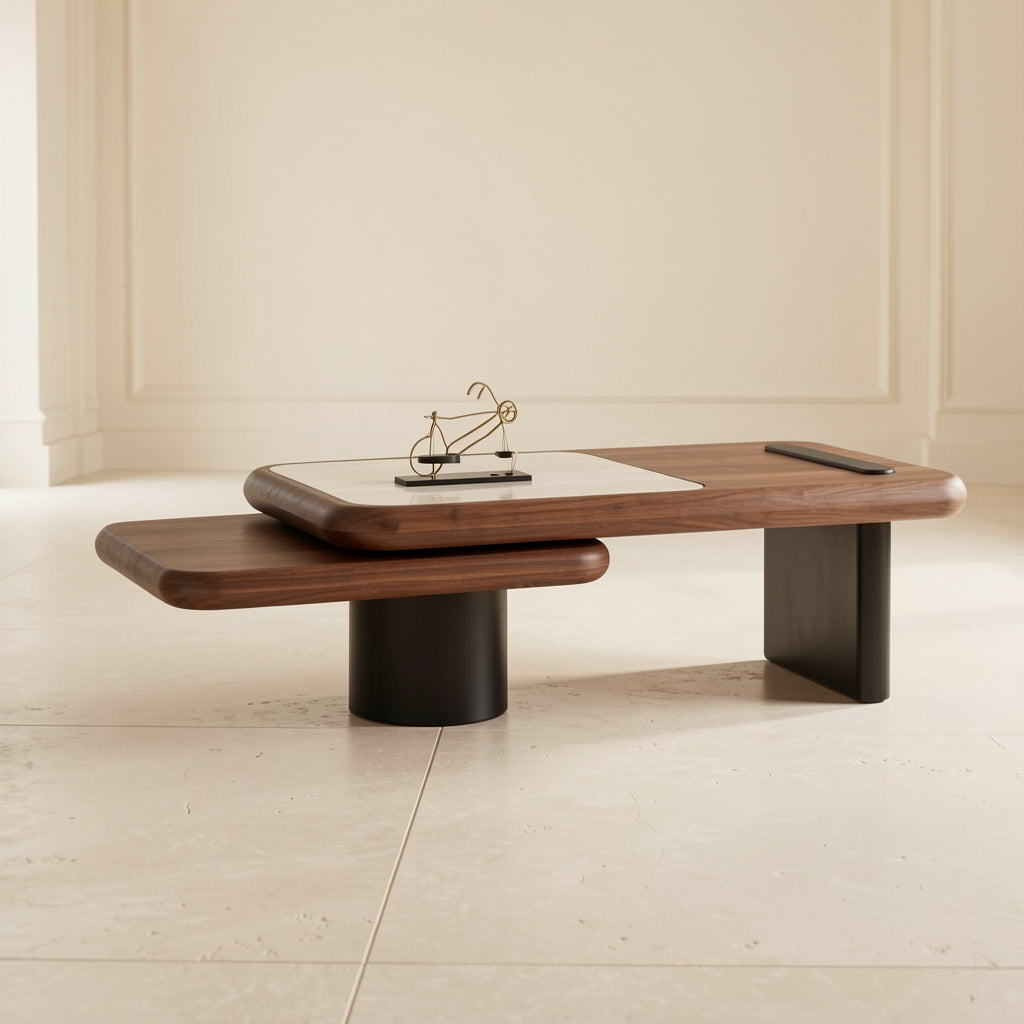Rotating Black Coffee Table (DYJS2543) in front