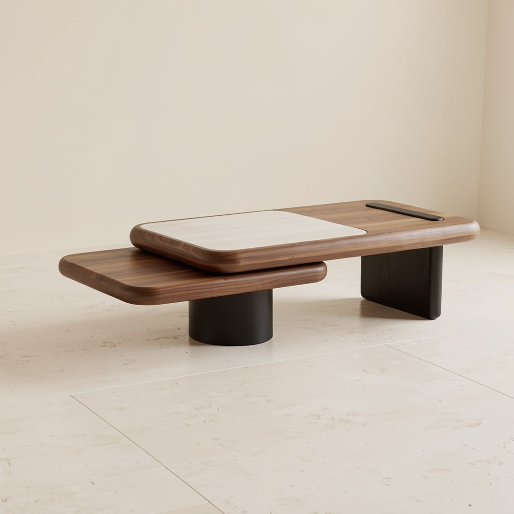 Rotating Black Coffee Table (DYJS2543) in left