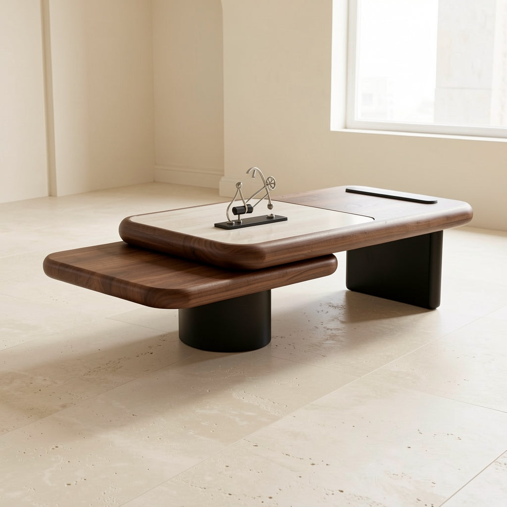 Rotating Black Coffee Table (DYJS2543) in right