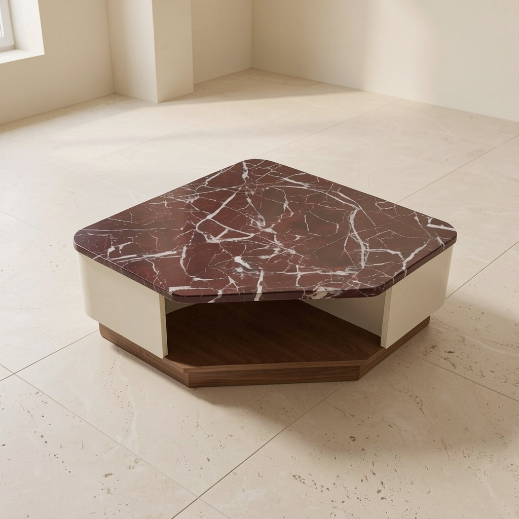 Red White Coffee Table (DYJS2536组) in elevated