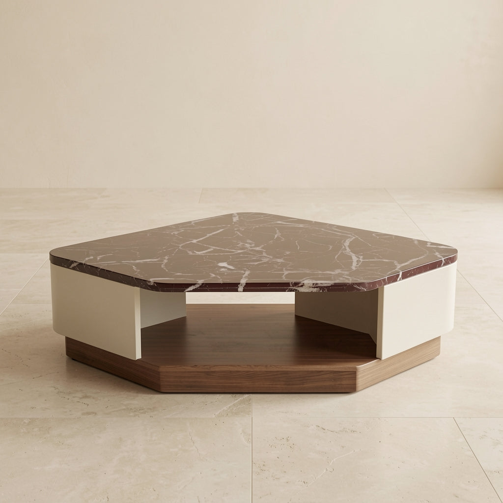 Red White Coffee Table (DYJS2536组) in front