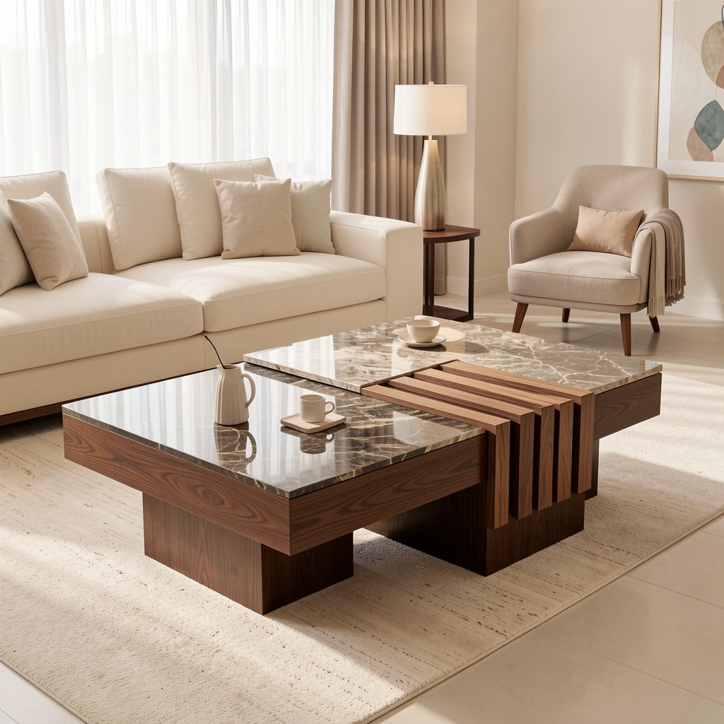 Rectangular Coffee Table (DYMD原野茶儿) in home staged
