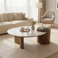 Oval Coffee Table (DYMD) in home staged