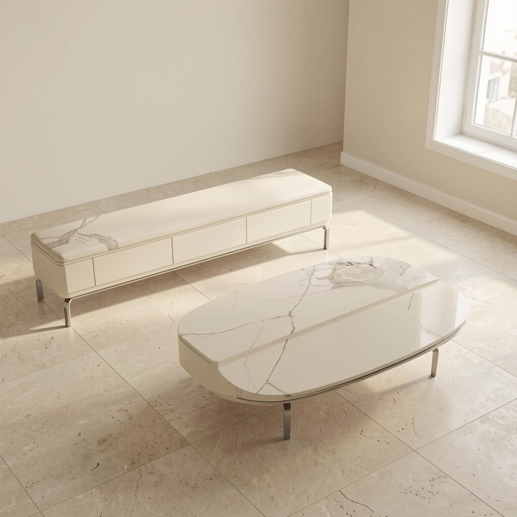 Luxury TV Console and Coffee Table (DYBY2679) in elevated