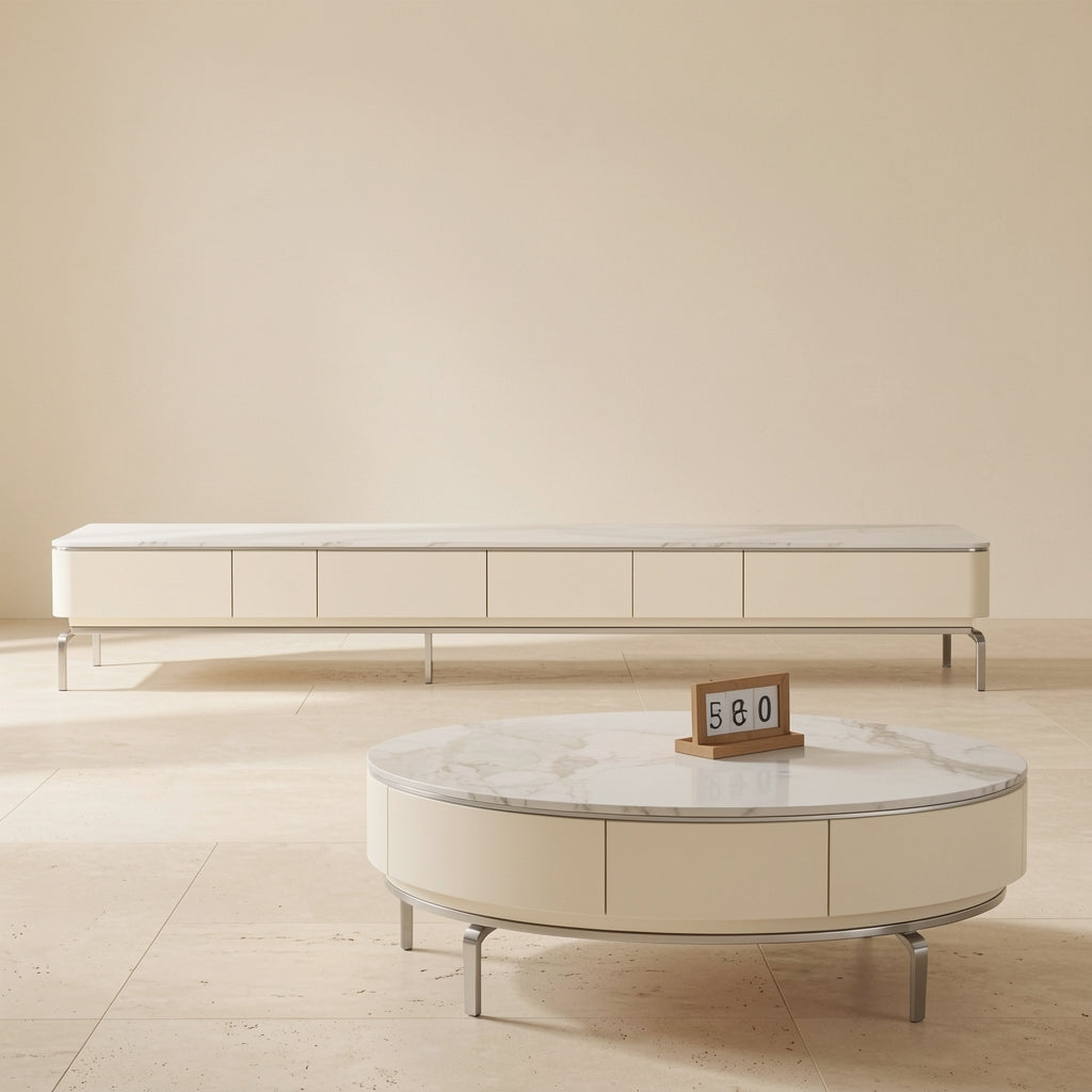 Luxury TV Console and Coffee Table (DYBY2679) in front