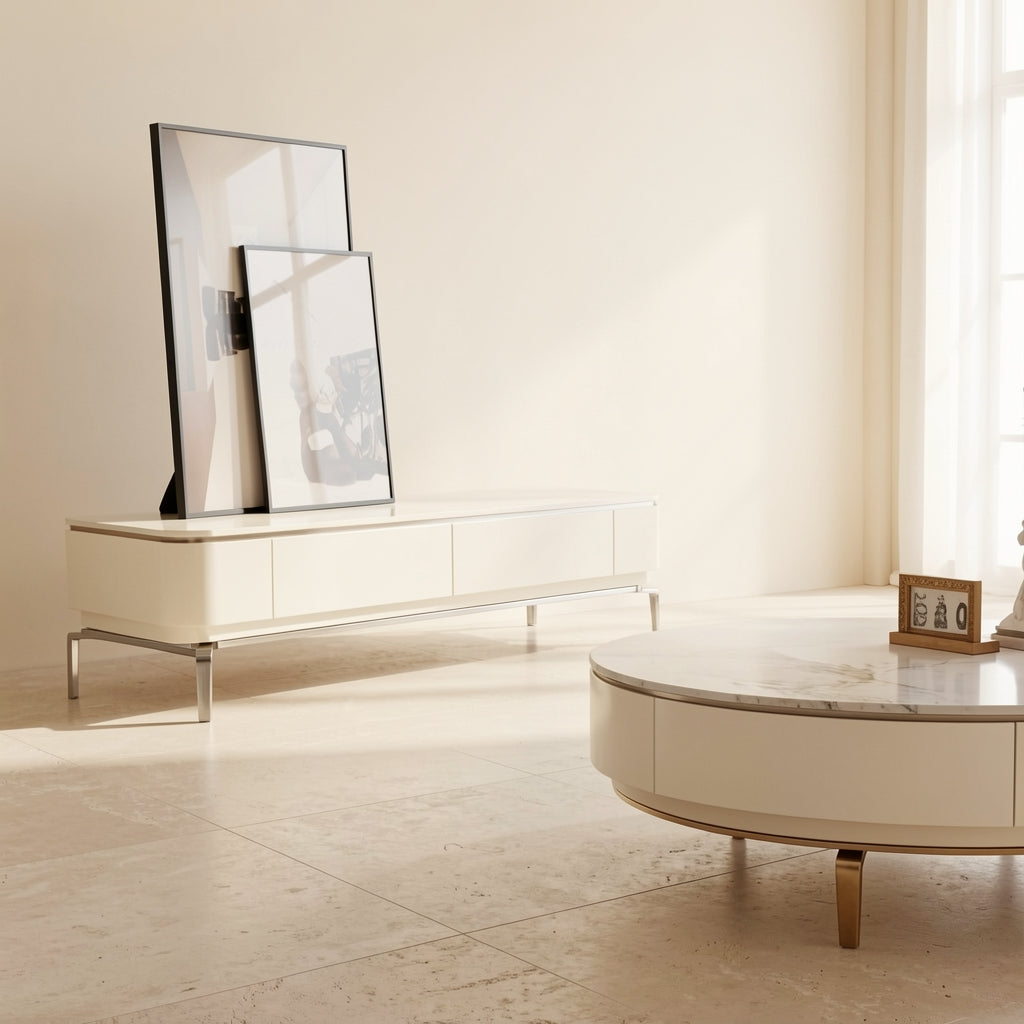 Luxury TV Console and Coffee Table (DYBY2679) in left