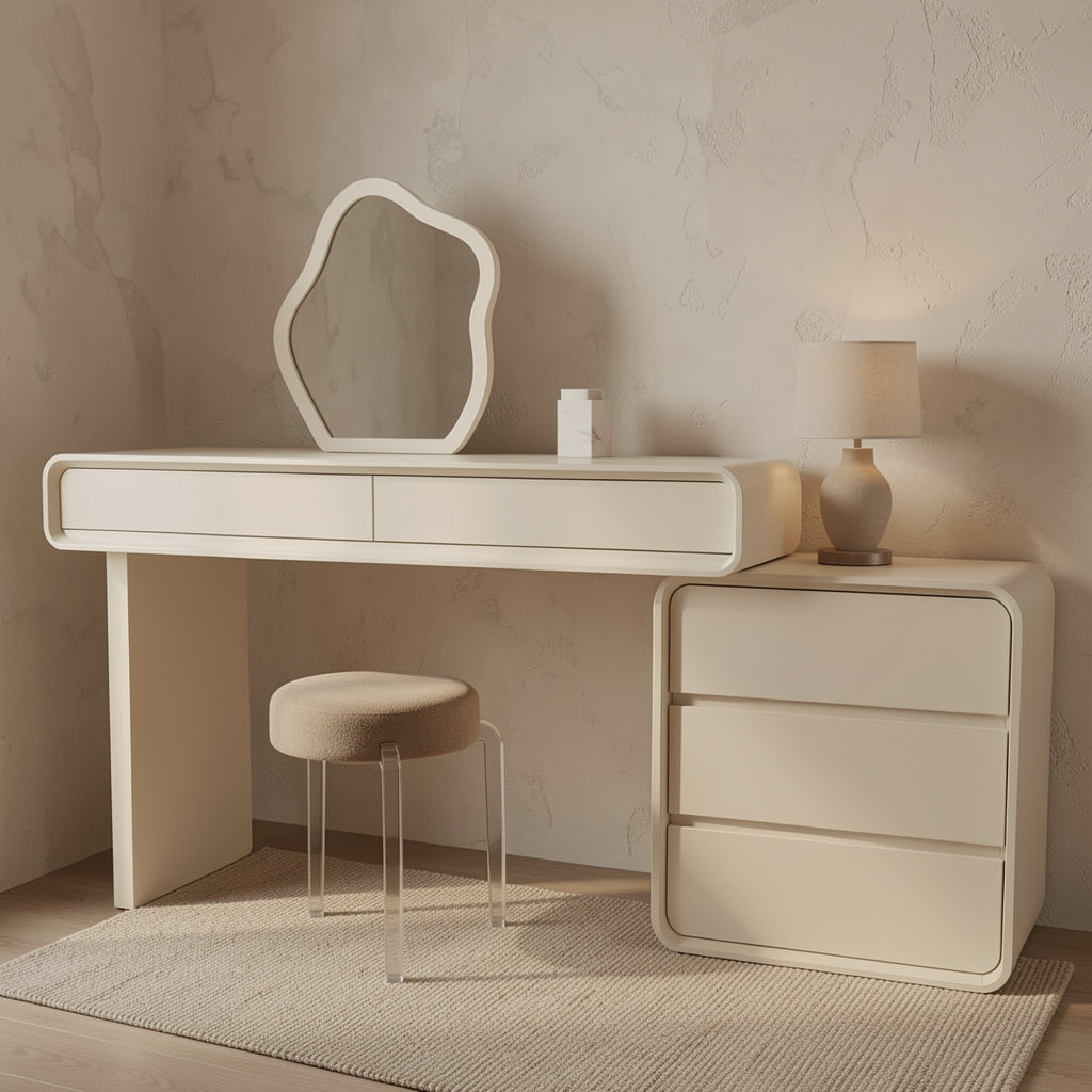 Modern Dressing Table (DY1665) in tonal taupe cocoon