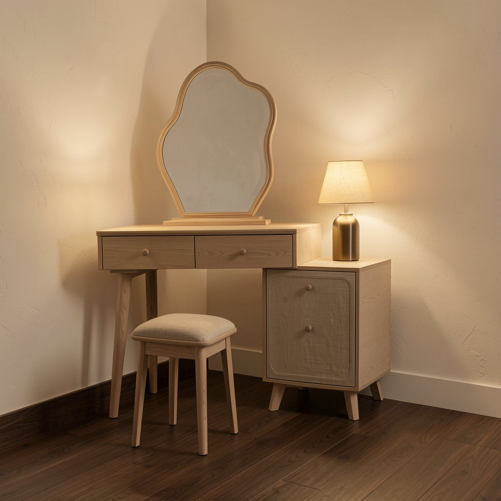Rustic Dressing Table (DY216) in warm evening walnut