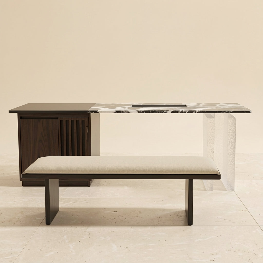 Black (DY518) Tea Table (DY518伸缩) in front