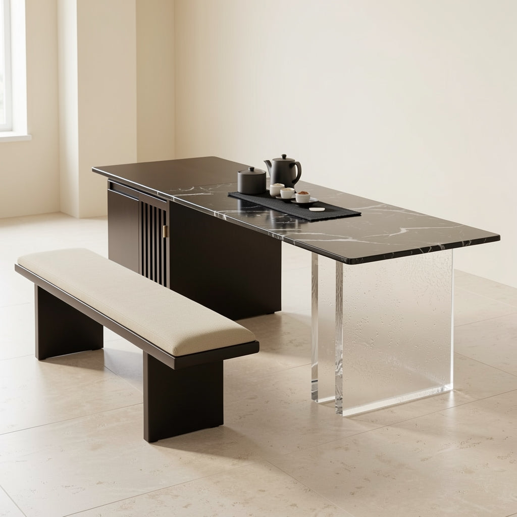 Black (DY518) Tea Table (DY518伸缩) in left
