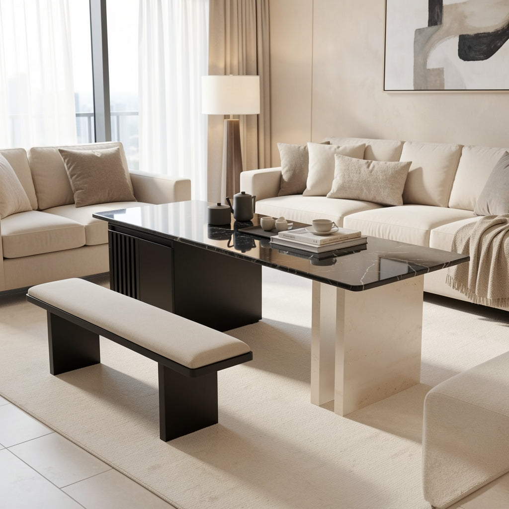 Black (DY518) Tea Table (DY518伸缩) in home staged