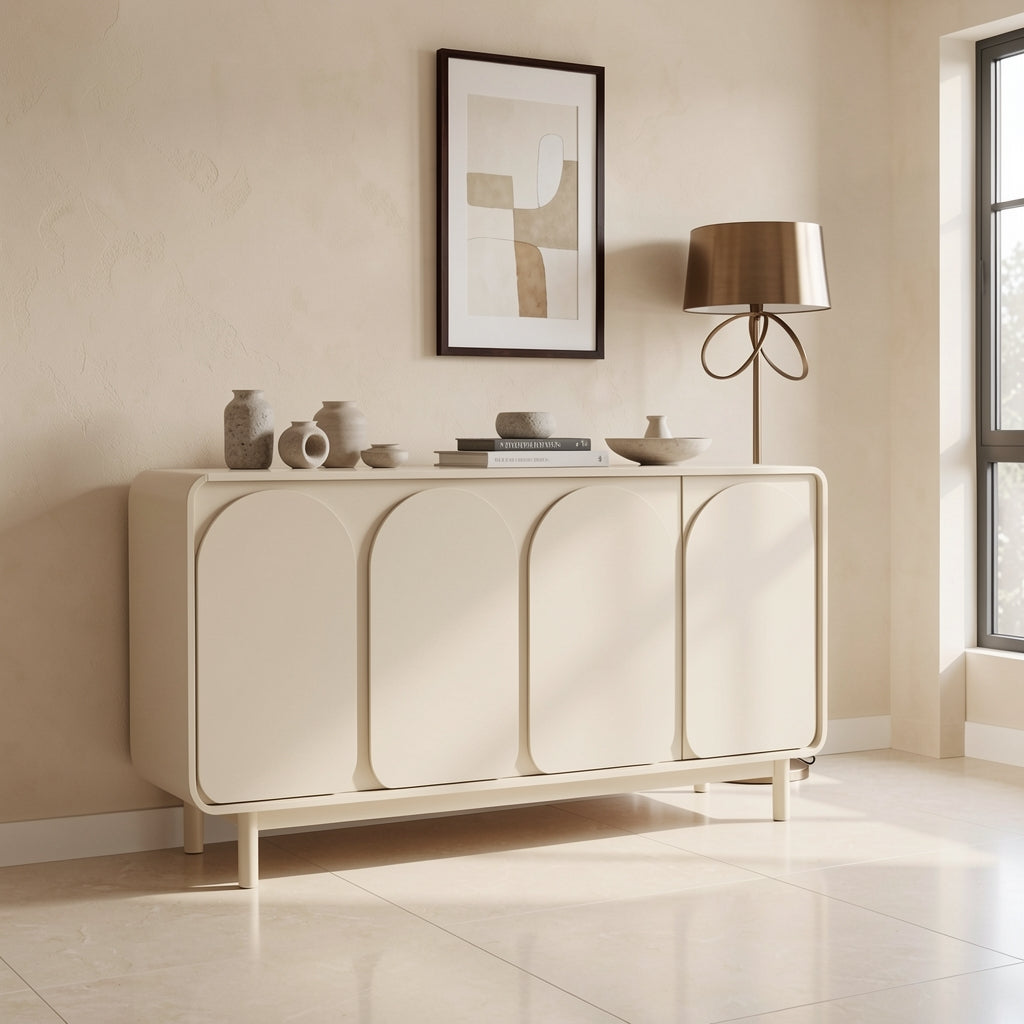 White Sideboard (DYM285) in marble bronze