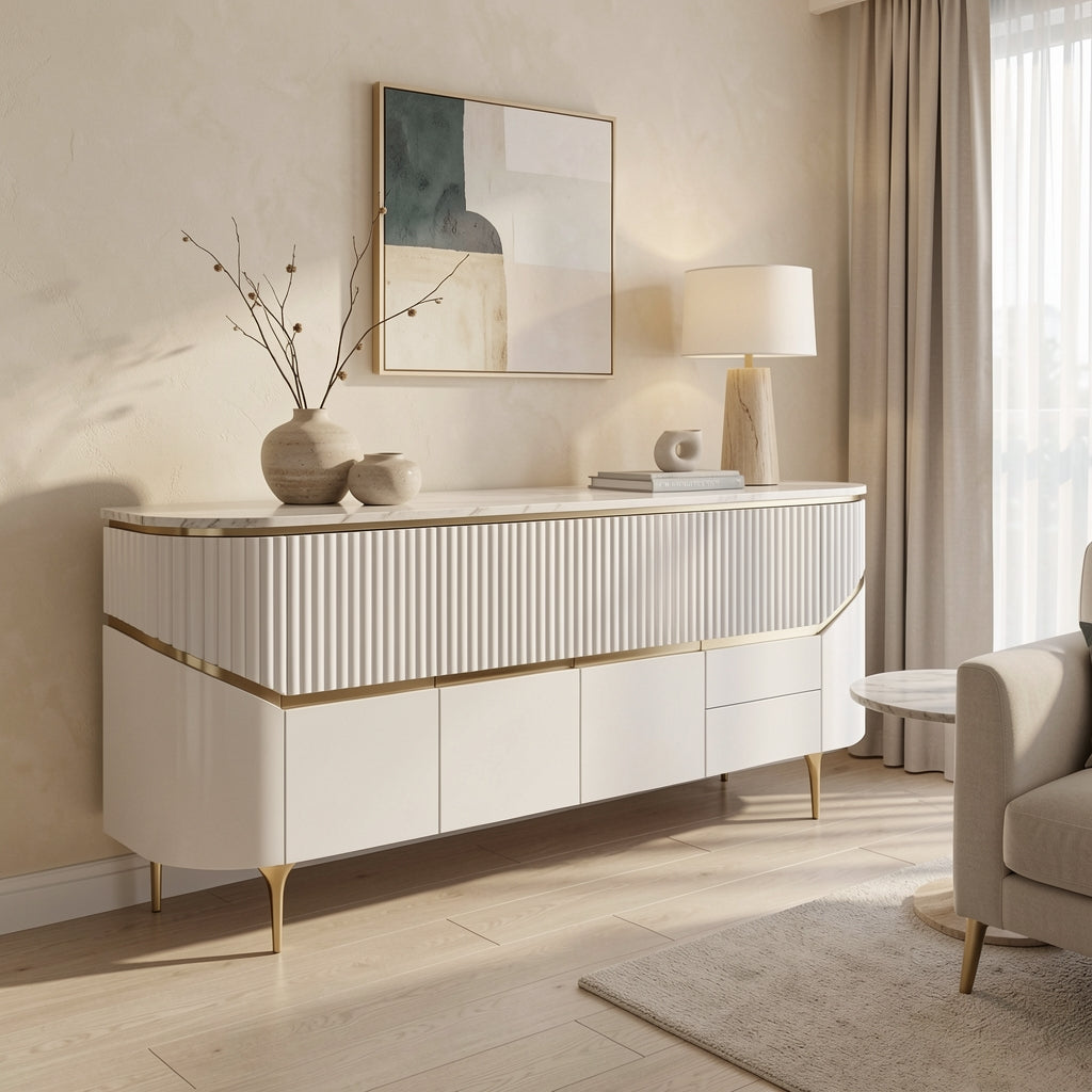 White Sideboard (DYM296) in home staged