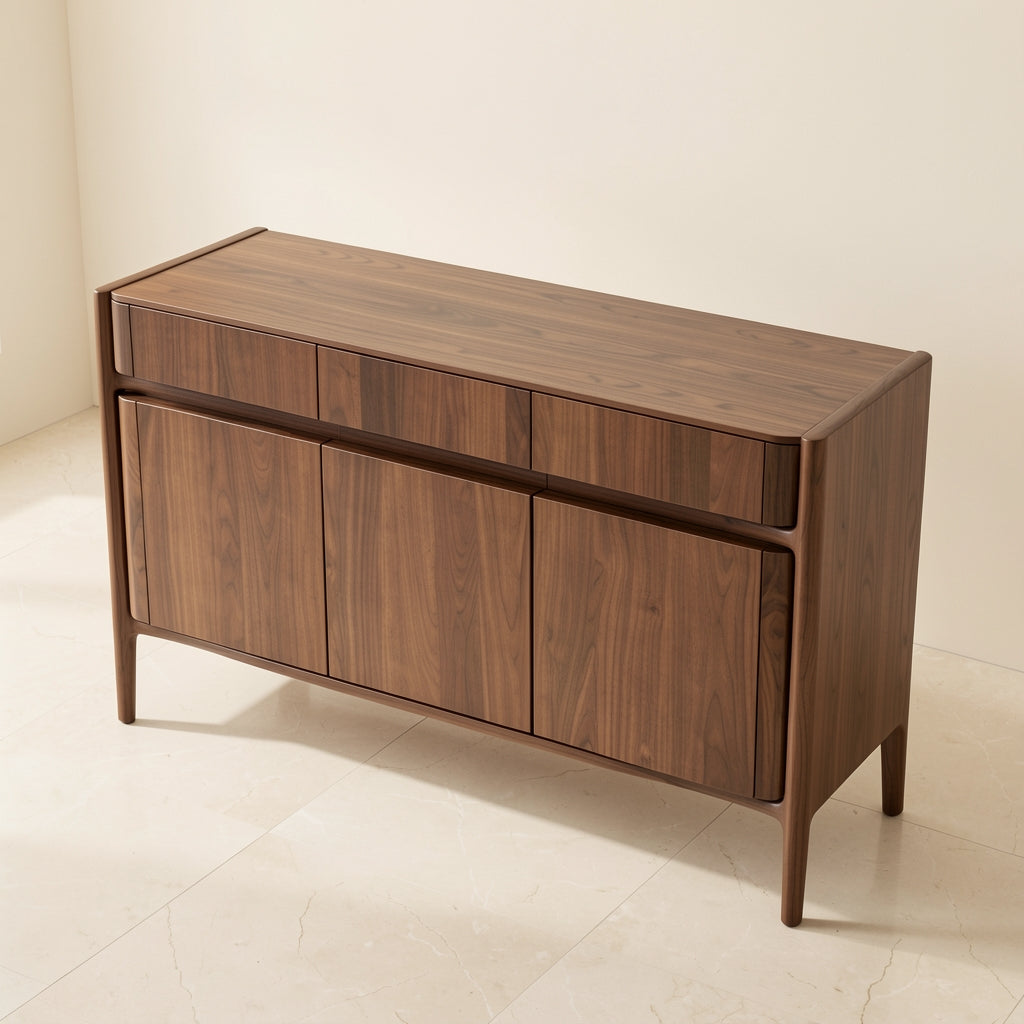 Walnut Veneer Sideboard (DY239) in elevated