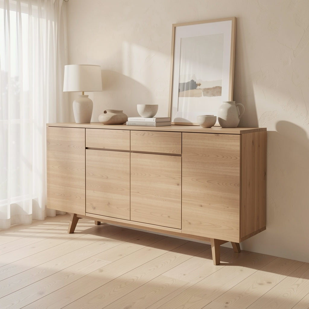 Geometric Sideboard (DY214) in soft oak daylight