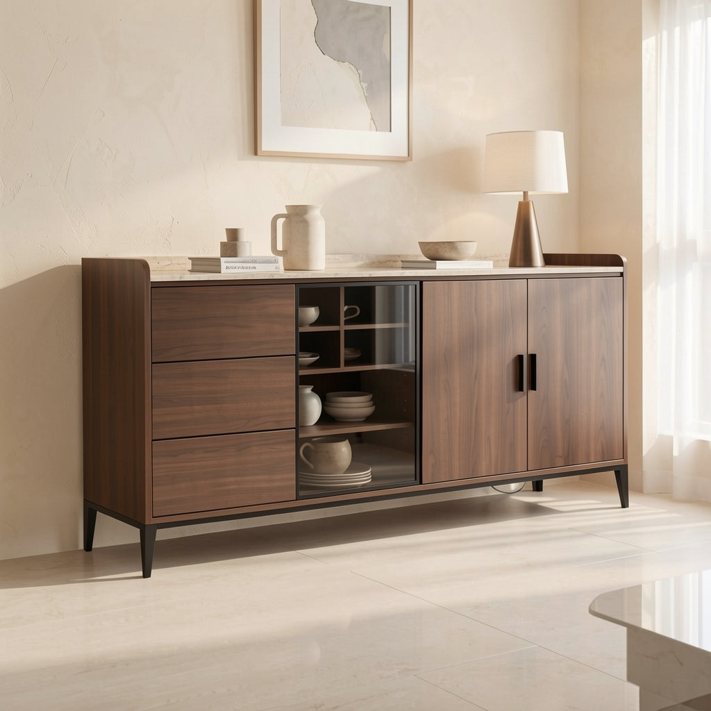 Carbon Sideboard (DY236) in marble bronze