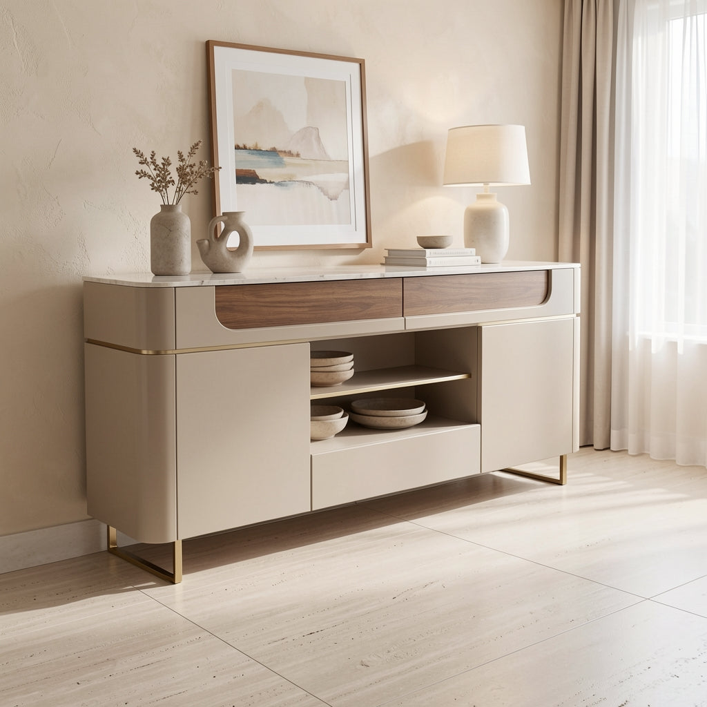 Woodgrain Sideboard (DY238) in home staged
