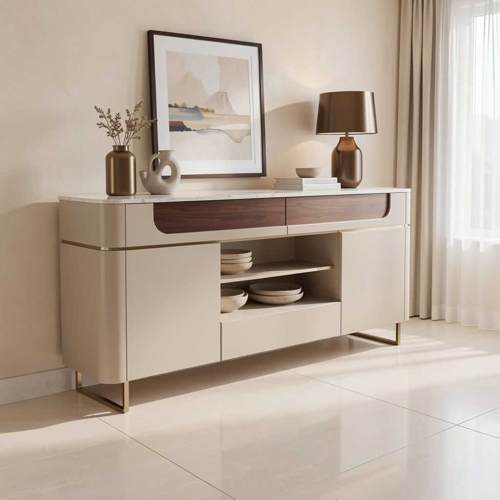 Woodgrain Sideboard (DY238) in marble bronze