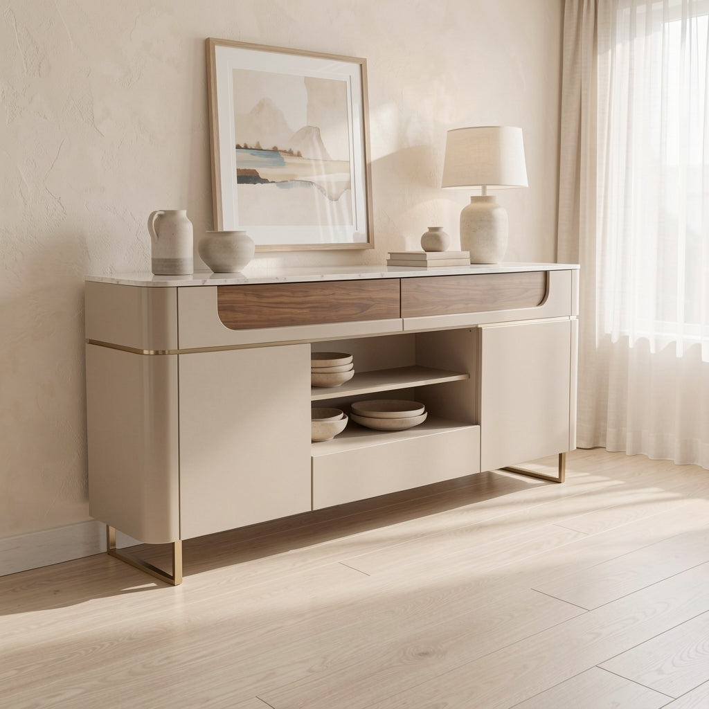 Woodgrain Sideboard (DY238) in soft oak daylight