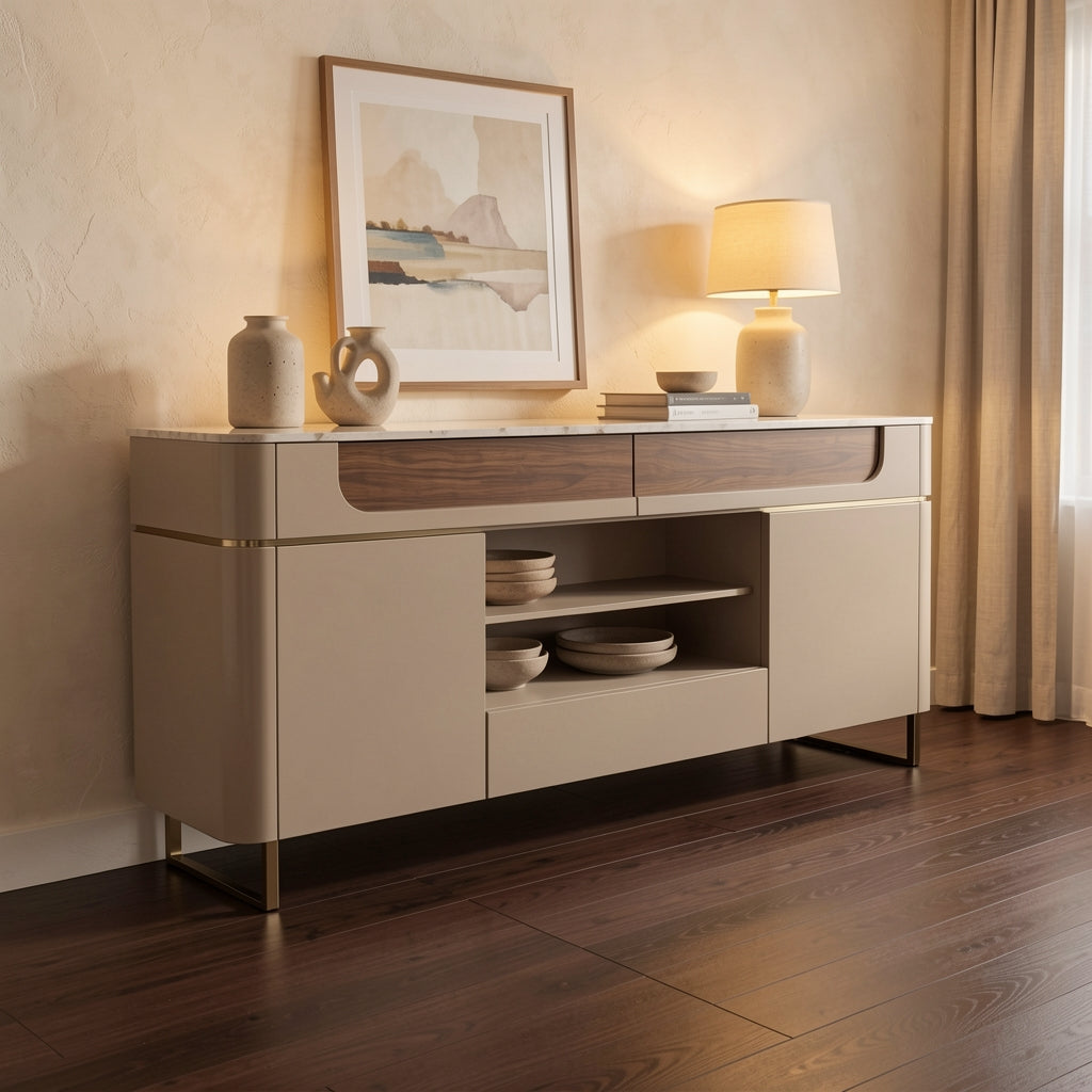 Woodgrain Sideboard (DY238) in warm evening walnut