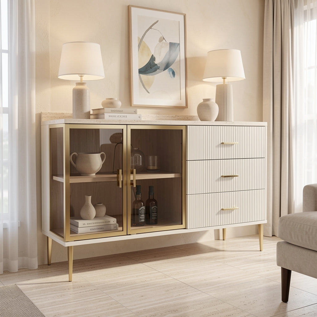 White Sideboard (DY262) in home staged